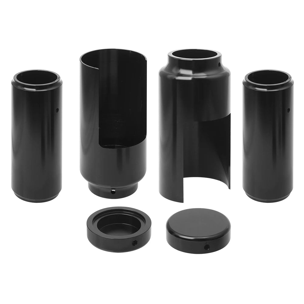 Motorcycle Aluminum Black Full Front Fork Cover Tube Cap Set For Harley Softail Street Bob FXBB  - Automotive LED Light
