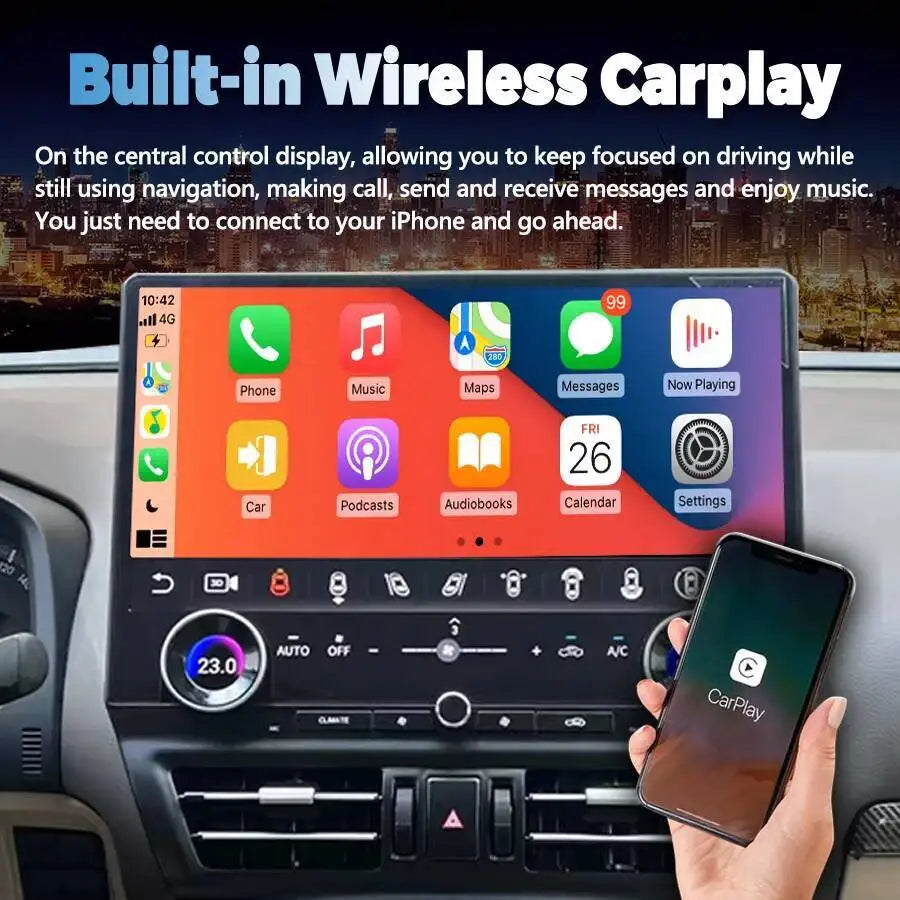 Carplay Navigation Car Radio Stereo 16.8inch Android Screen For Toyota Land Cruiser Prado  | AUTOKITSHOP