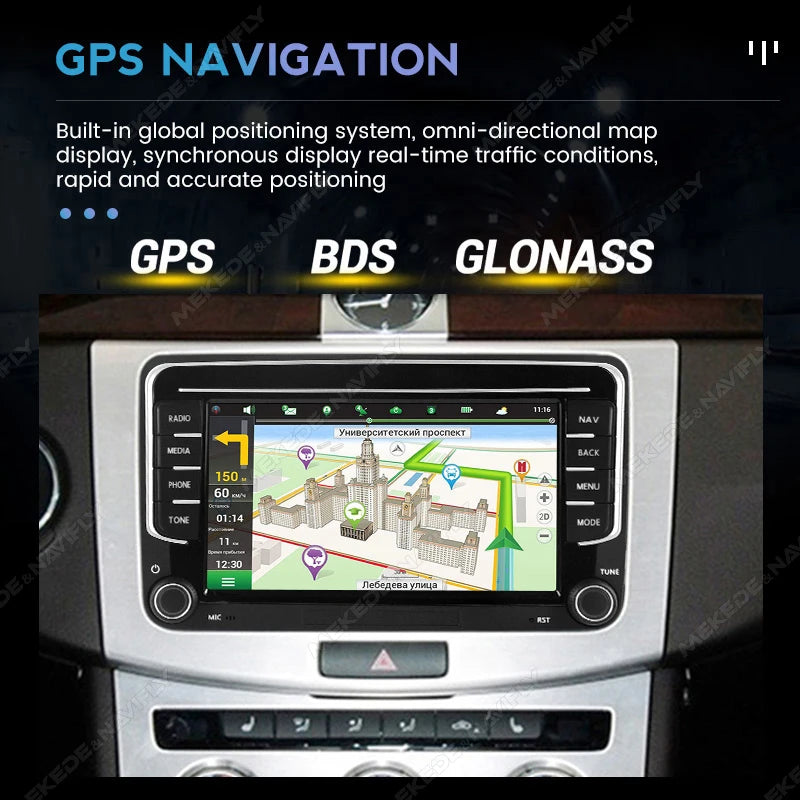 7inch Wireless CarPlay Android Auto Multimedia Display Screen For Volkswagen Golf 5 6 Polo