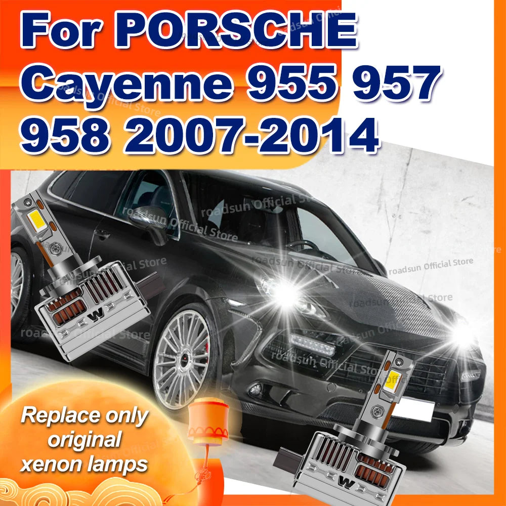 50000LM Headlight LED Canbus Lamps Lights Bulb 6000K For PORSCHE Cayenne 955 957 958 2007-