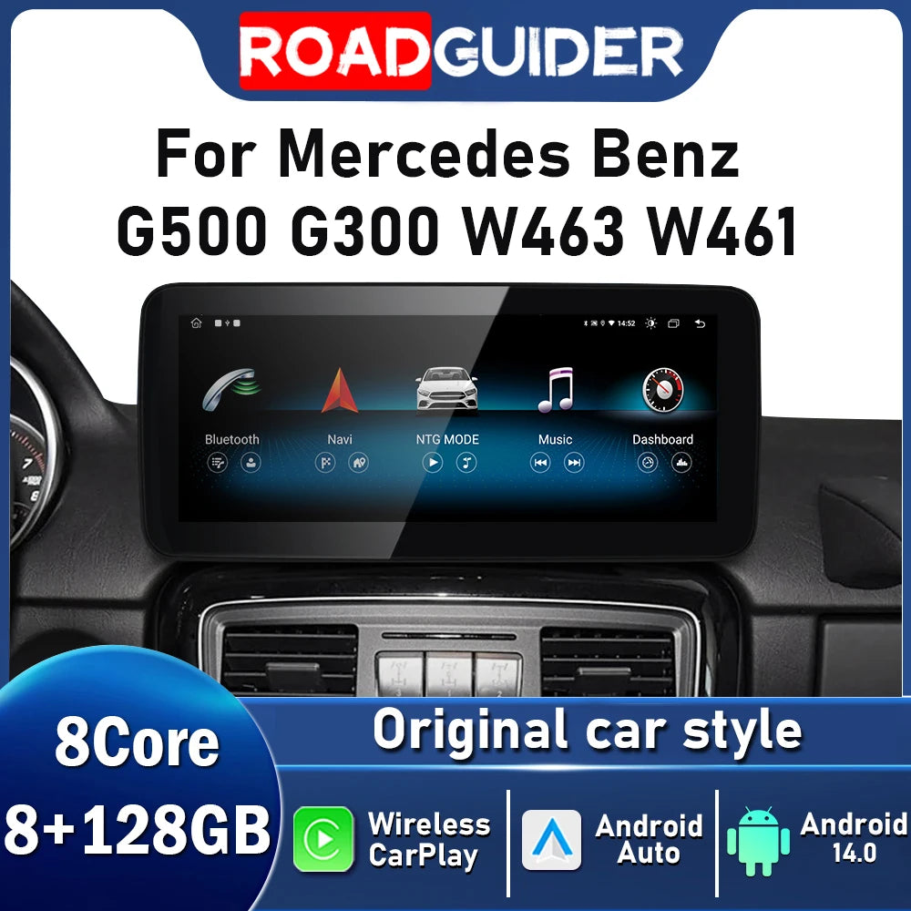 10.25inch Android 14 Car Multimedia Player For Mercedes Benz G Class G500 G300 W463 W461 2