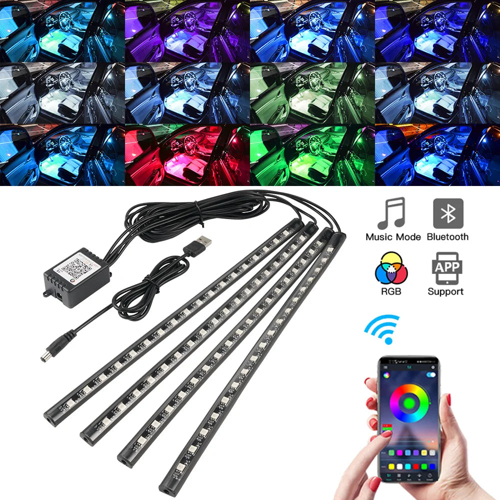 RGB - Ambient Light - App Control - Car Interior Lighting