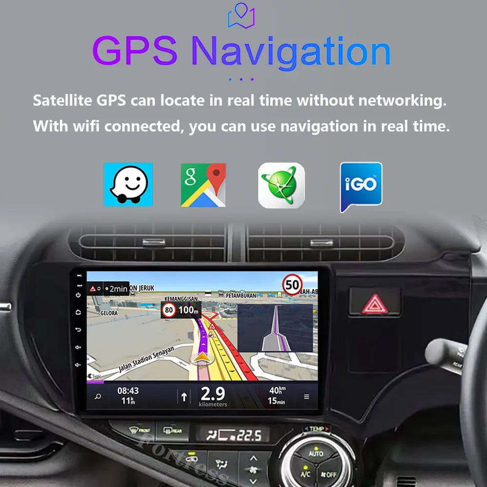 Android 16 Carplay 4G WIFI Car Radio For Toyota Aqua Prius C 2011-2017 Navigation GPS Mult