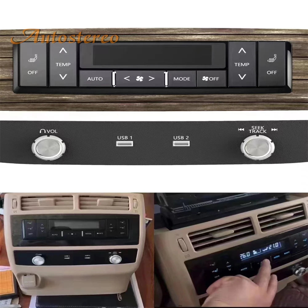 Rear Zone AC Board For Toyota Land Cruiser LC200 2016-2021 Auto Stereo Car GPS Navigation