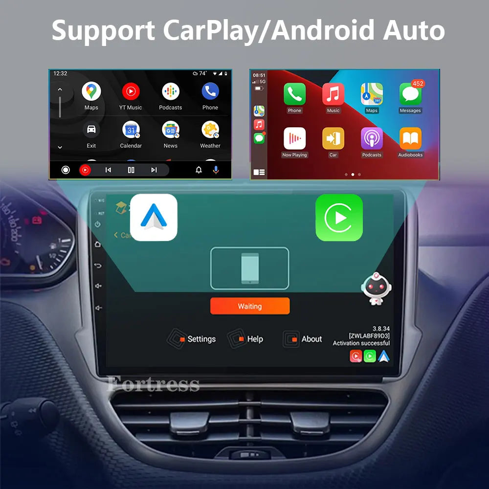 Android 16 Carplay For Peugeot 2008 208 Series 2012-2018 Car Multimedia Navigation GPS Rad