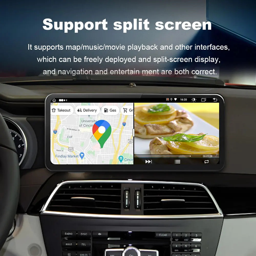 Wireless CarPlay for Mercedes Benz C Class W204 2007-2014 Car Multimedia Player Android Mi