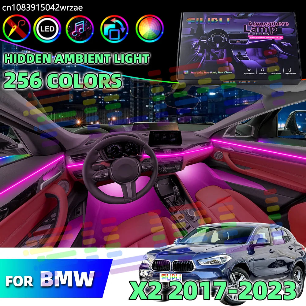64 RGB - Neon Strip - for BMW F39 X2 - Car Interior Lighting | AUTOKITSHOP