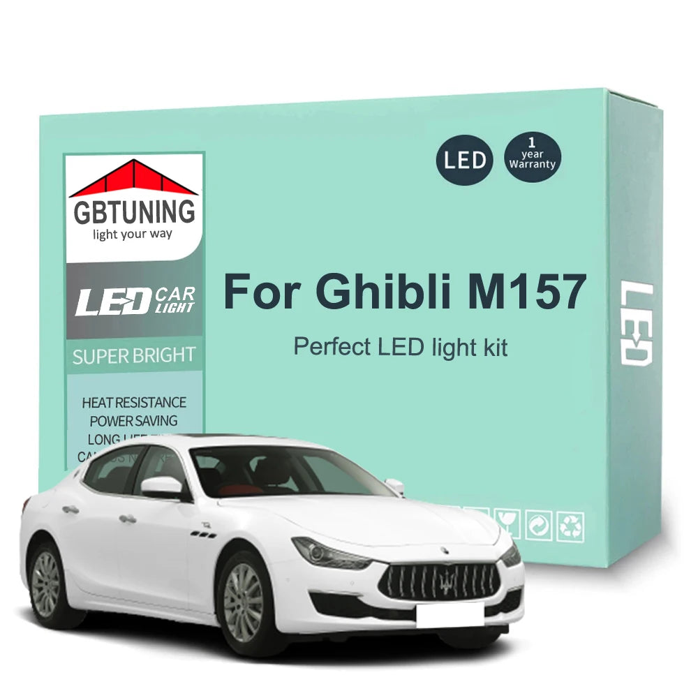 LED Interior Light Kit for Maserati Ghibli M157 3 MK3 III 2013-2018 - Canbus Dome Map Door Trunk Bulbs | AUTOKITSHOP