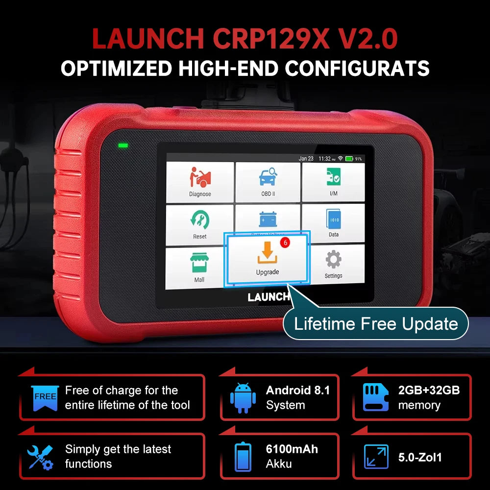 OBD Code Reader DPF OIL Reset Free Update pk CRP123E LAUNCH X431 CRP129X V2.0 OBD2 Scanner