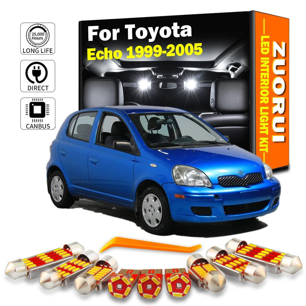 9-Piece LED Interior Light Kit for Toyota Echo - Canbus Error-Free Bulbs | AUTOKITSHOP