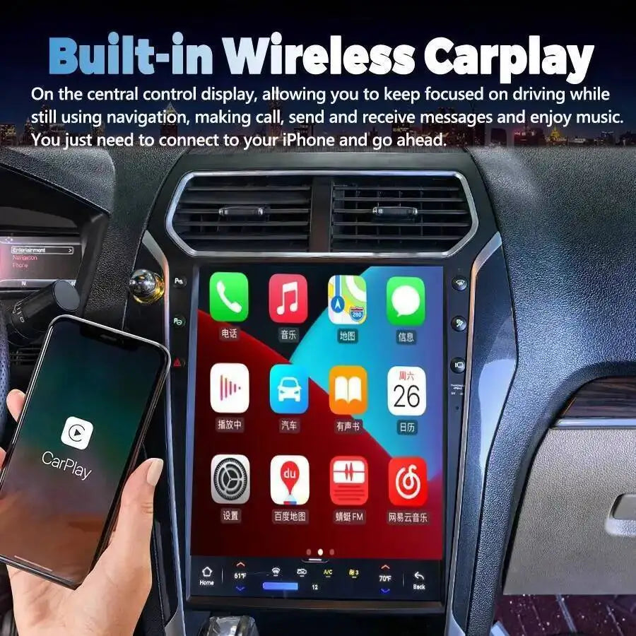 13.8inch Android14 Car Radio For Ford Explorer 2011-2019 Navigation 4G Auto CarPlay Video  | AUTOKITSHOP