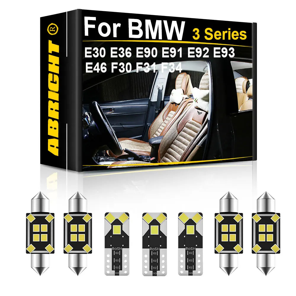 LED Interior Light Kit for BMW 3 Series E30 E36 E90 E91 E92 E93 E46 F30 F31 F34 GT Estate Sedan Coupe Convertible - C...