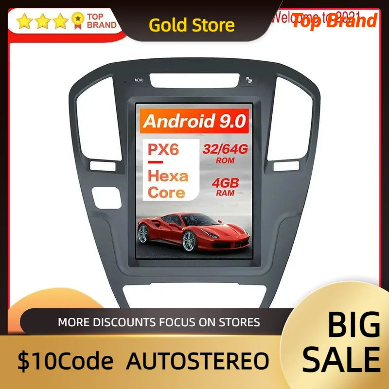 Android 13 Vertical Screen Car Audio GPS Navigation For Opel Insignia 2008-2013 Stereo Car