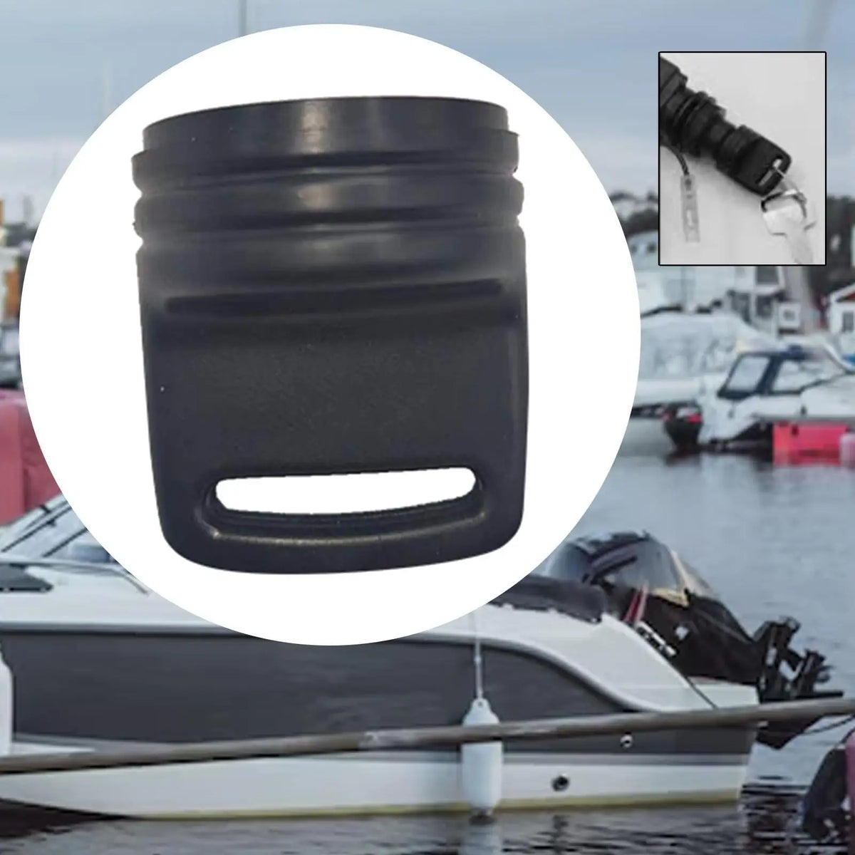 Durable Rubber Ignition Key Cap Waterproof Boot Cover for Outboard Motor Marine Equipment - Automotive LED Light