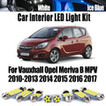 11-Piece LED Interior Light Kit for Vauxhall Opel Meriva B MPV 2010-2017 - Canbus Dome Map Door Trunk Bulbs | AUTOKIT...