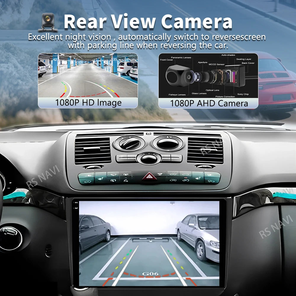 Android 16 For Benz Vito 2 Viano 2 W639 2003- 2015 2K QLED Android Car Radio Multimedia Vi