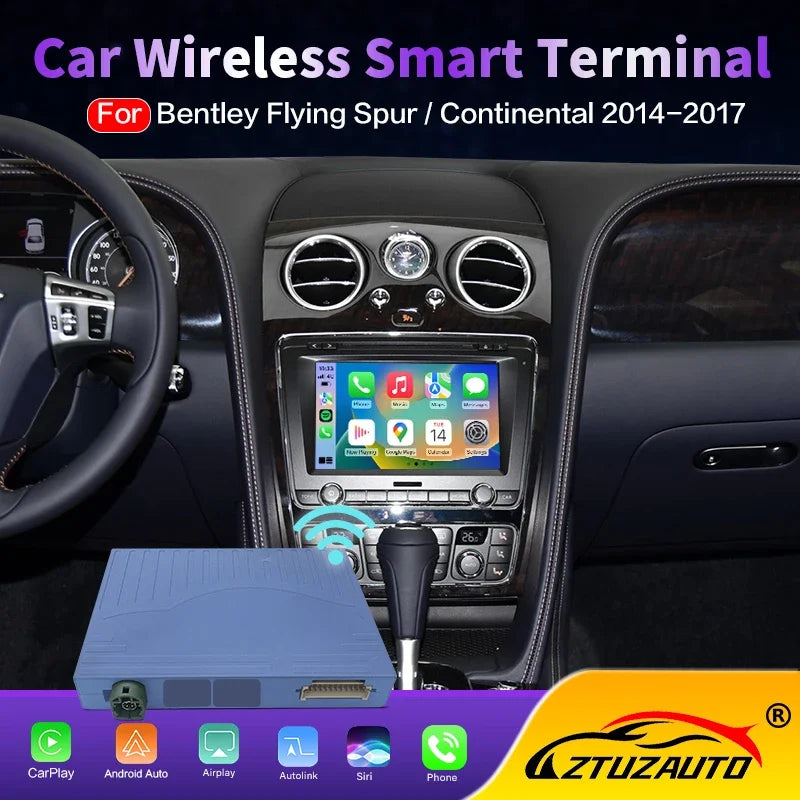 Wireless ios CarPlay For Bentley Continental GT Flying Spur Android Auto Airplay Mirror li