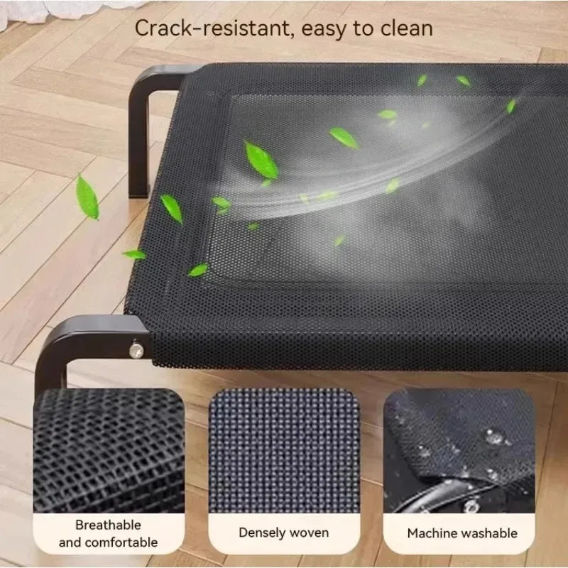 Pet Supplies Foldable Dog Bed All Season Large and Small Dogs Camp Bed Detachable Waable Militar - Automotive LED Light