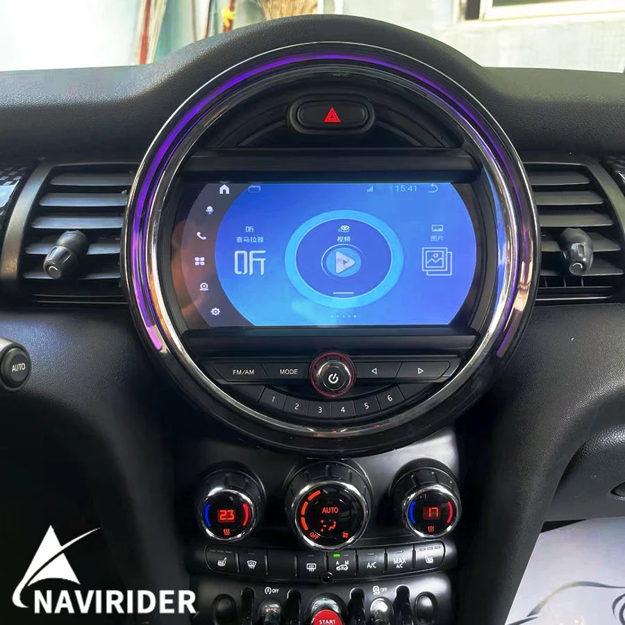 9" Android Auto For BMW Mini One 2017 F55 Cooper F56 Clubman F54 2015-2018 Car GPS Multime