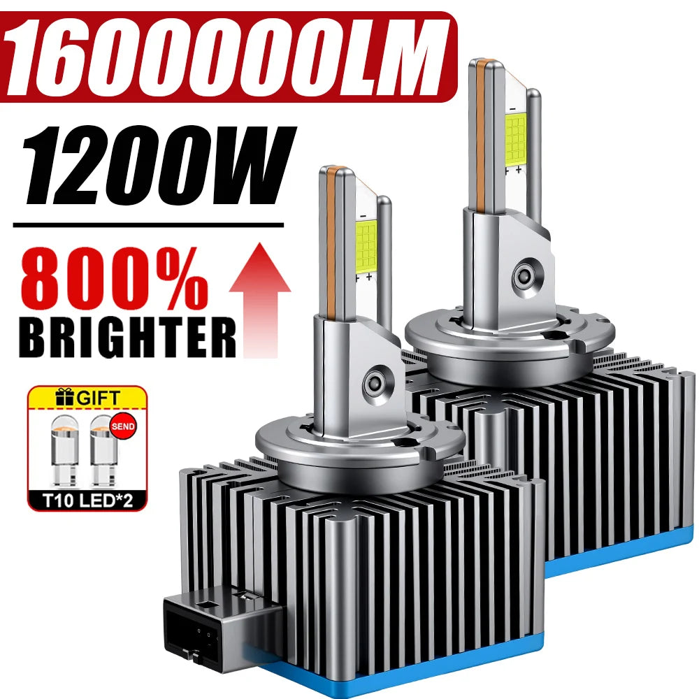 D1S D3S Car LED Headlight Bulb D1R D3R D2S D4S 1200W Canbus HID 12V 24V Turbo Auto Lamp Pl