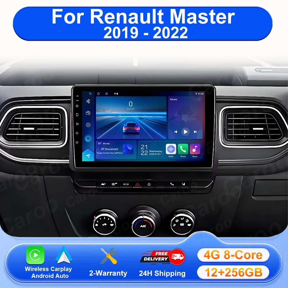 Auto Radio For Renault Master 2019 2020 2021 2022 Car Multimedia Video Player GPS Navigati
