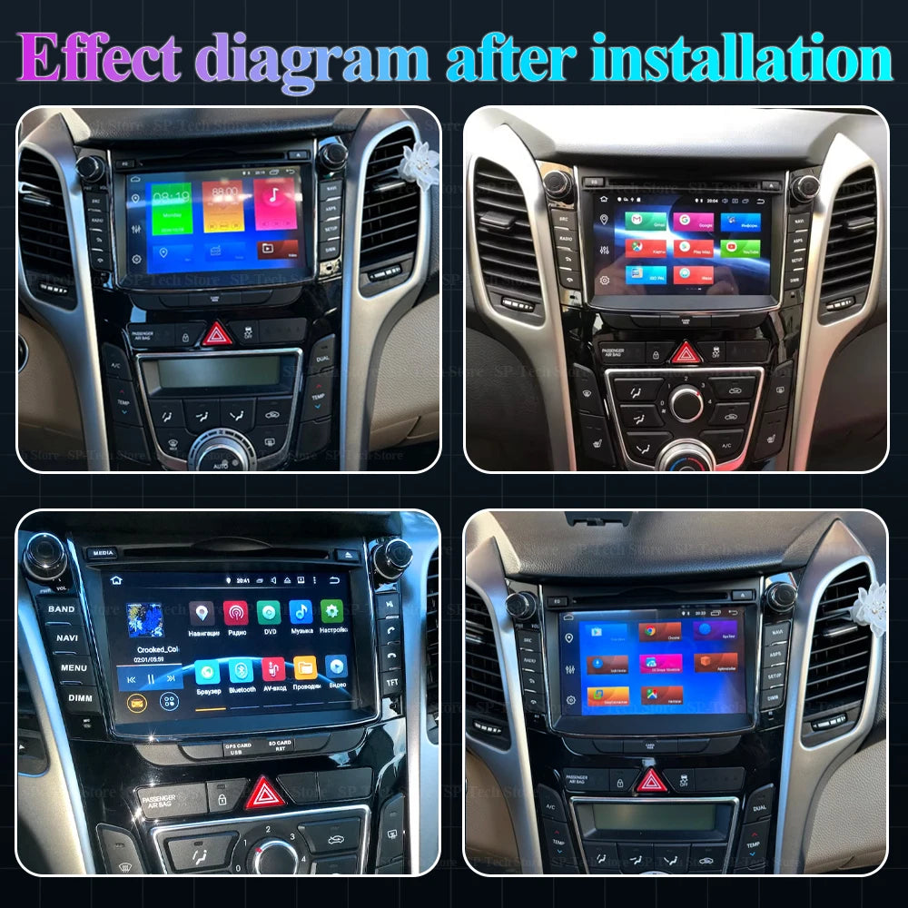 Android 16 Car Radio For Hyundai I30 Elantra Gt 2012-2017 Multimedia Video Player Gps navi | AUTOKITSHOP