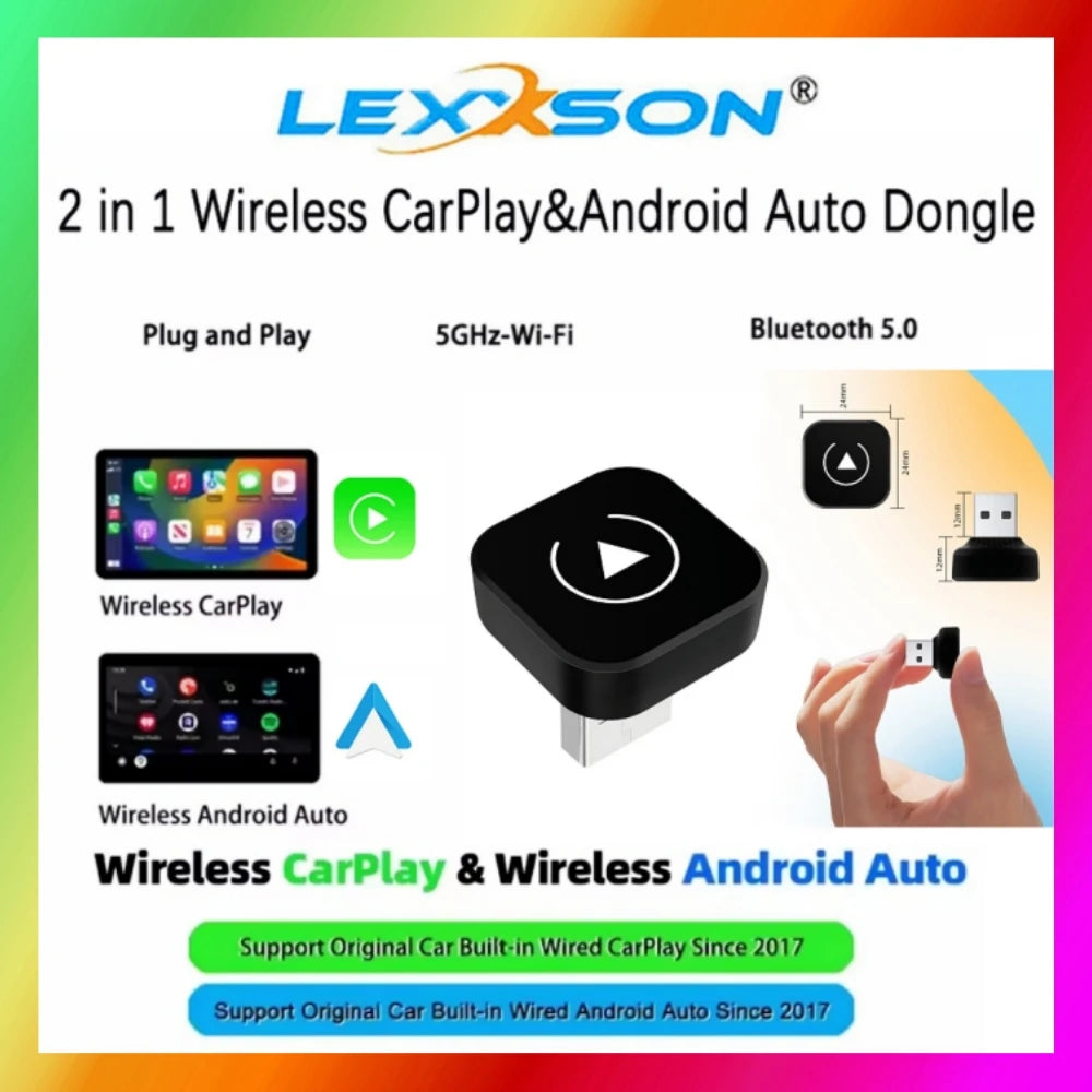 Wireless Carplay Adapter Android Auto Wireless Smart Dongle 2in1 For For MG ZS EV MULAN MG | AUTOKITSHOP