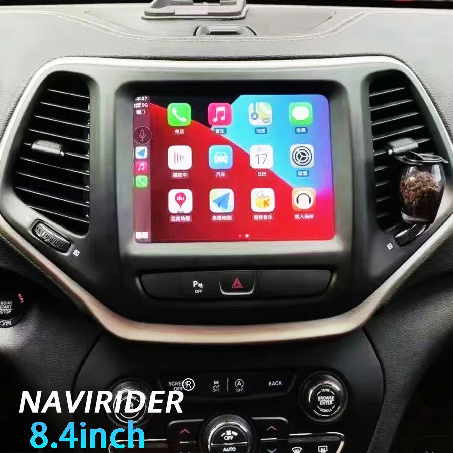 Autoradio Android 15 Stereo for Jeep Cherokee 2014-2021 Car Radio 8.4inch Navi Screen Carp