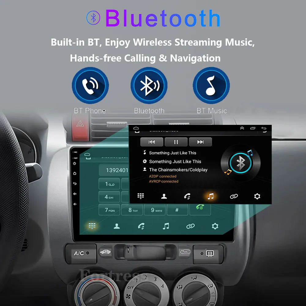 For Honda Fit Jazz City 2002-2007 Car Radio Android 16 Carplay Navigation GPS Stereo Head