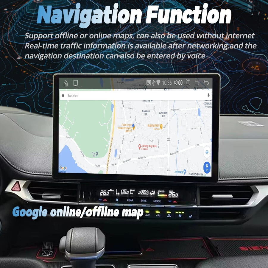 Android 14 Car Auto Multimedia Video Player 13.3Inch 2K Screen For Toyota SIENNA 2021 2022