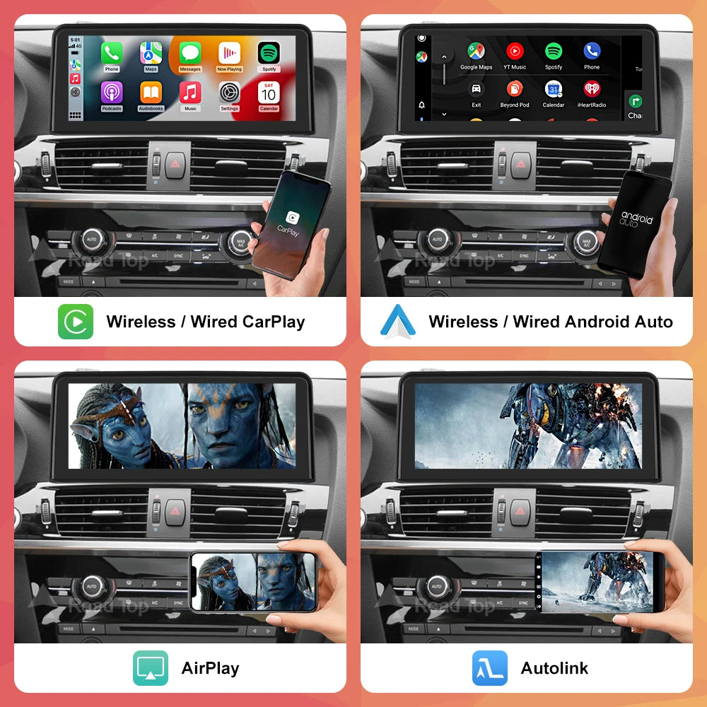 1920*720 Wireless Carplay Android Auto Car Multimedia Player For BMW X3 X4 F25 F26 CIC NBT | AUTOKITSHOP