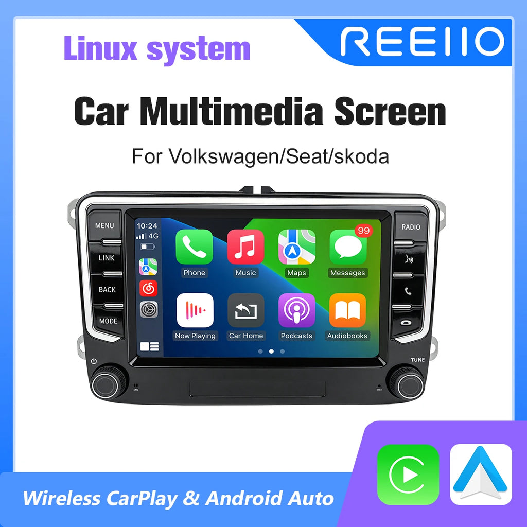 7inch Android Auto Car Radio Multimedia Carplay GPS Stereo For Volkswagen/Seat/Skoda/Passa