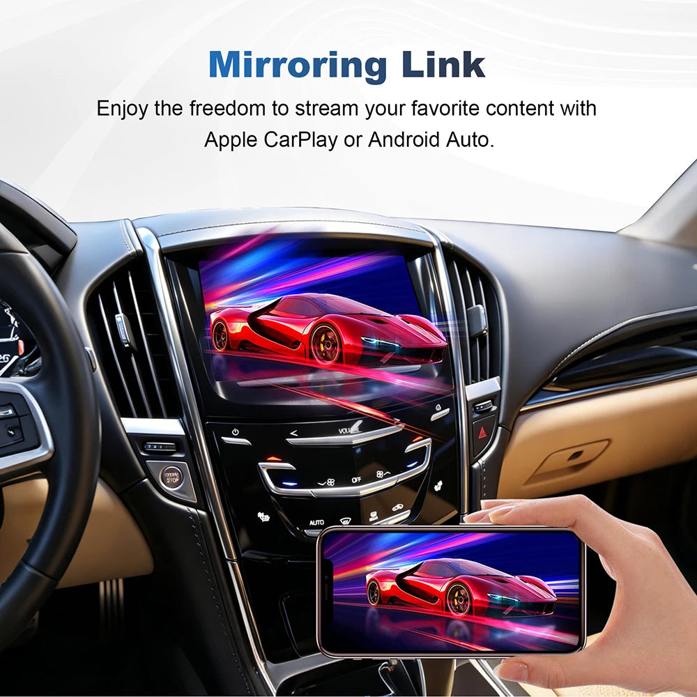 LEXXSON Wireless Carplay Android Auto Module For Cadillac SRX XTS ATS CTS 8 Inch Screen Ca | AUTOKITSHOP
