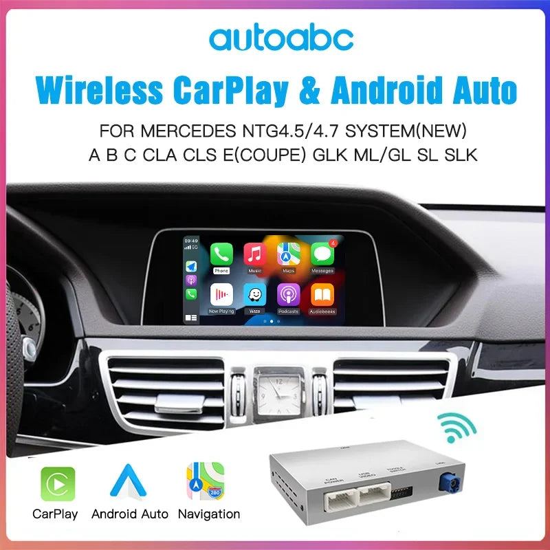 AUTOABC Wireless CarPlay Android Auto for Mercedes Benz A B C E Class GLA CLA GLK SLK CLS  | AUTOKITSHOP