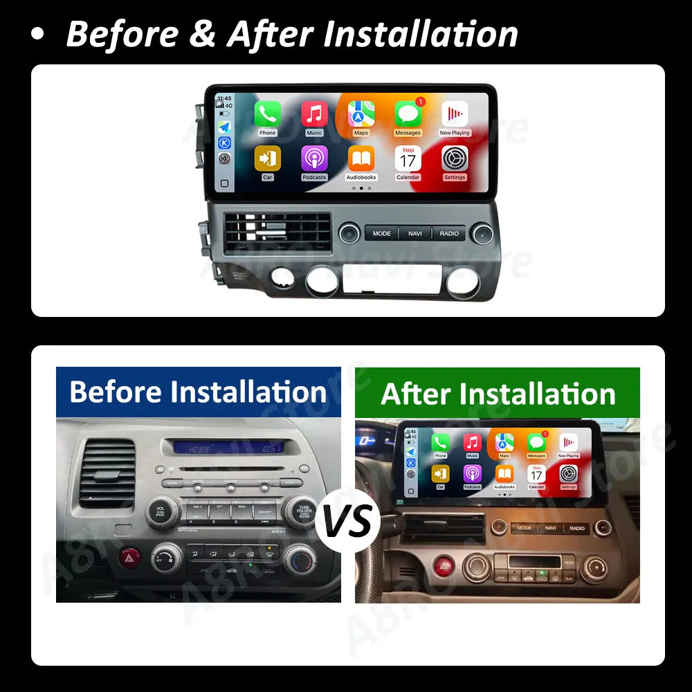 Car Radio for Honda Civic 2006 2007 2008 2009 2010 2011 Multimedia Player Android 15 DSP S | AUTOKITSHOP