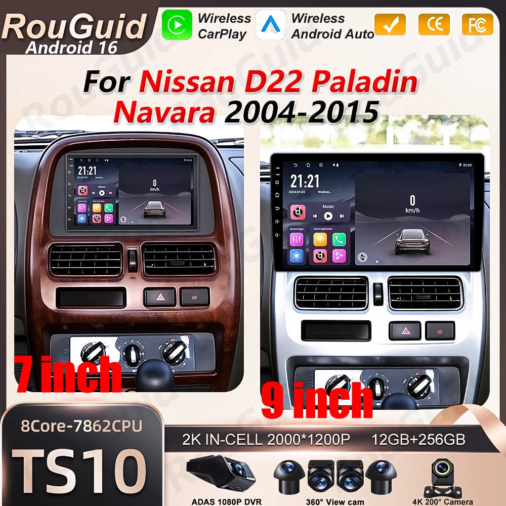 Android 16 Car Radio For Nissan D22 Paladin Navara 2004 2005 2006 2007 2008-2015 Carplay M | AUTOKITSHOP