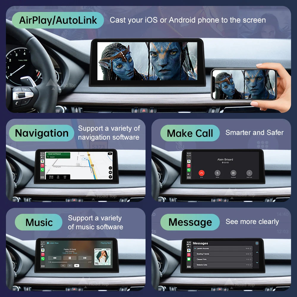 1920*720 Linux Touch Screen For BMW X5 F15 F85 X6 F16 F86 2014-2016 Wireless Carplay Displ