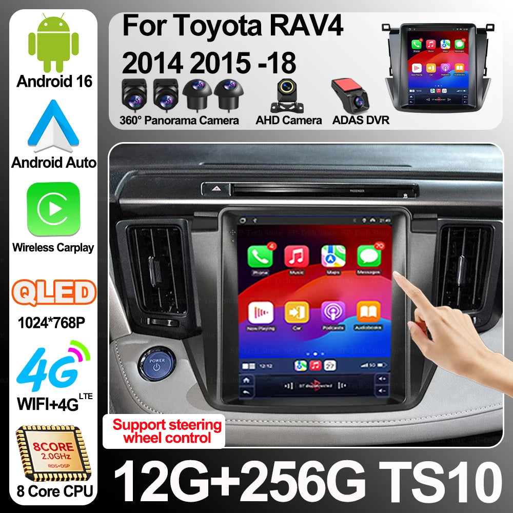 Android 16 For Toyota Rav4 Rav 4 2013 2014 2015 2016 2017 2018 Car Radio 9.7 Inch Multimed | AUTOKITSHOP