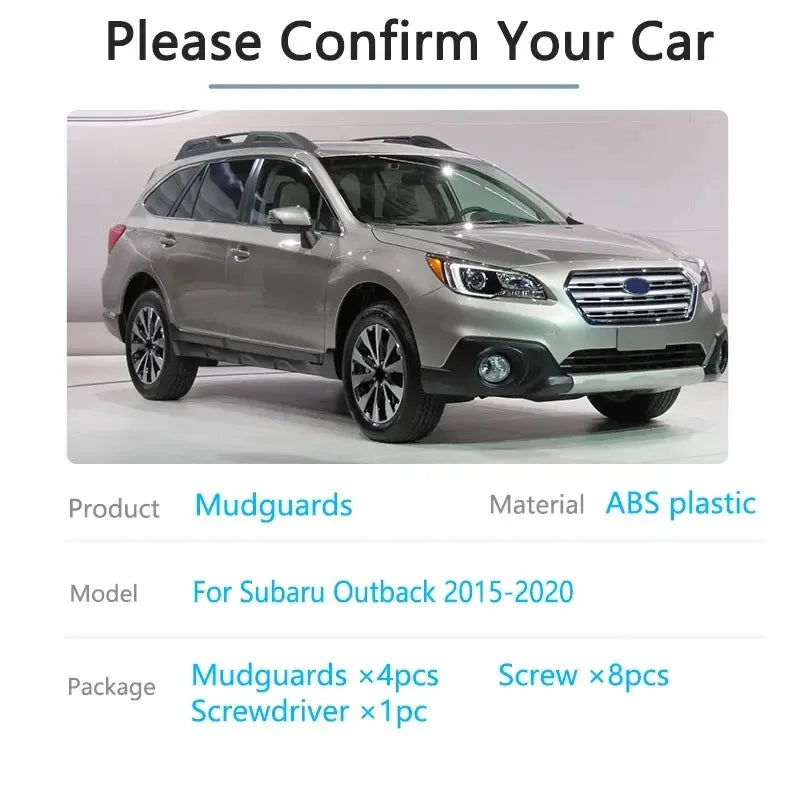 For Subaru Outback BS 2015~2020 4x Front Rear Mud guards Mud Flaps Fenders Splash Guards W | AUTOKITSHOP