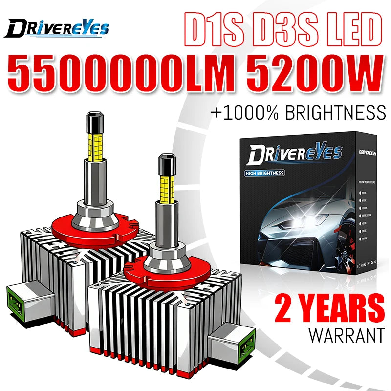 3D 360 D3S D1S LED Headlights Canbus 1:1 HID D8S D1R D3R D Series Car Lights Canbus 3D Lig