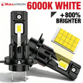 BULLVISION 30PCS CSP H7 LED Headlight Canbus No Error 1:1 Mini Size Auto Light Bulb 800% B