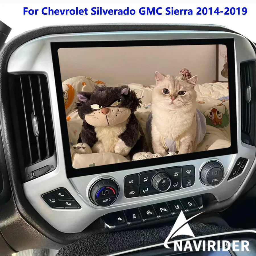 Android Qled Screen Stereo Car Radio For Chevrolet Silverado GMC Sierra 2014-2019 GPS Navi | AUTOKITSHOP