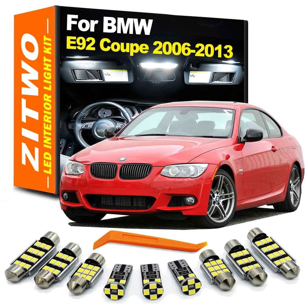 ZITWO 21Pcs Car Bulb Accessories LED Interior Light Kit For BMW 3 Series E92 Coupe 325 328 330 2006-2013 Courtesy Trunk Lamp