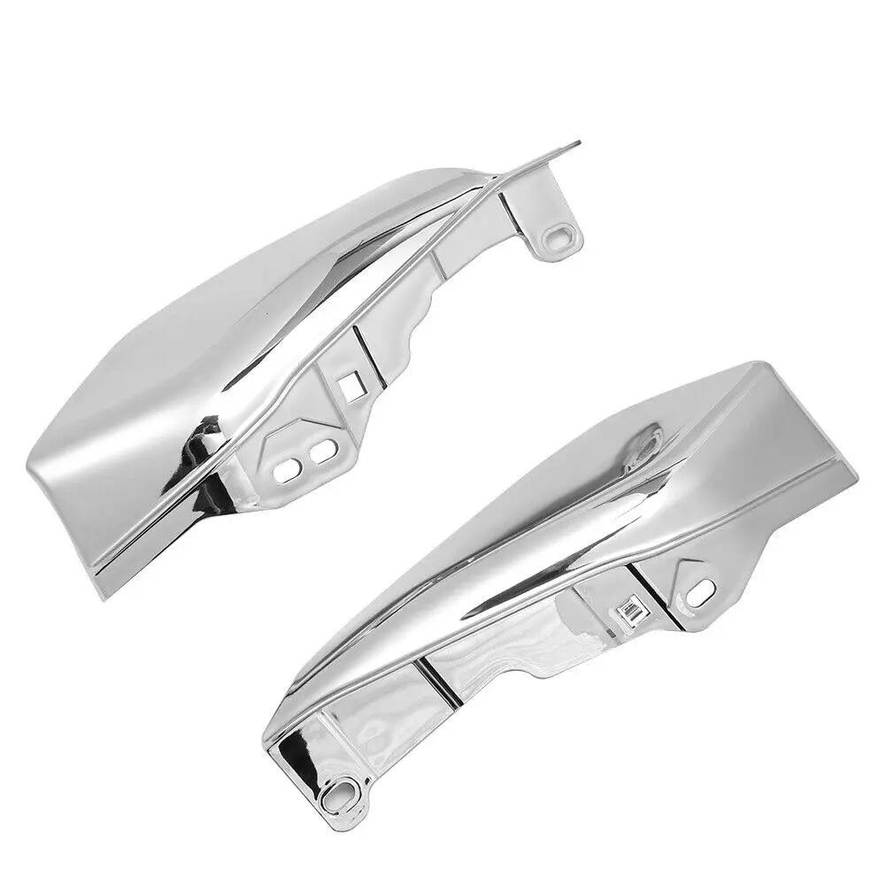 Motorcycle Black/Chrome Mid-Frame Air Heat Deflector Fairing For Harley Touring Electra Glide St - Automotive LED Light