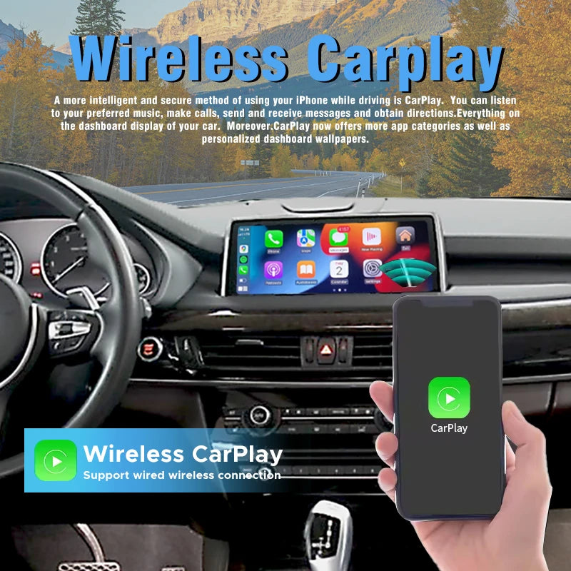 Wireless CarPlay For BMW NBT EVO X5 F15 X6 F16 2014-2020 X1 F48 2016-2020 With Android Mir