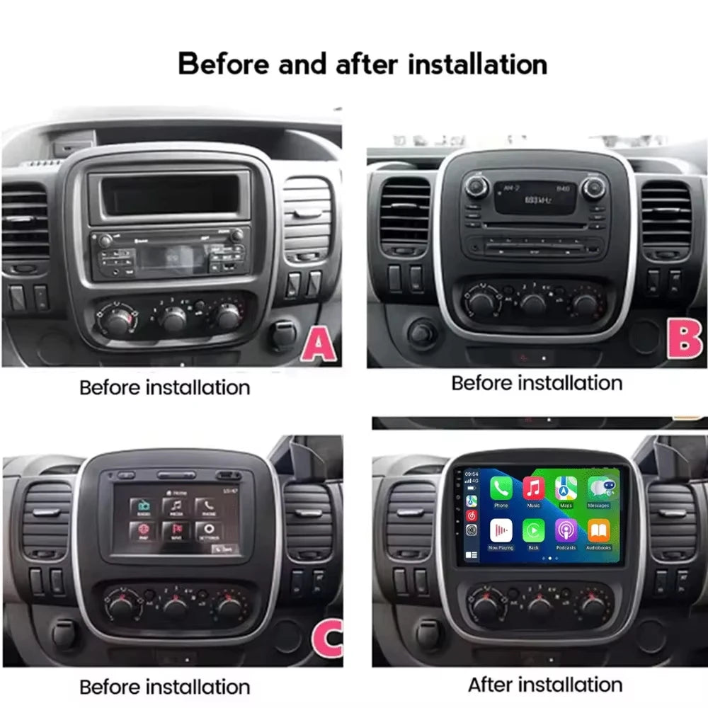 Android 16 For Renault Trafic 3 2014 2015 2016- 2019 2020 2021 For Opel Vivaro B 2014 2015 | AUTOKITSHOP