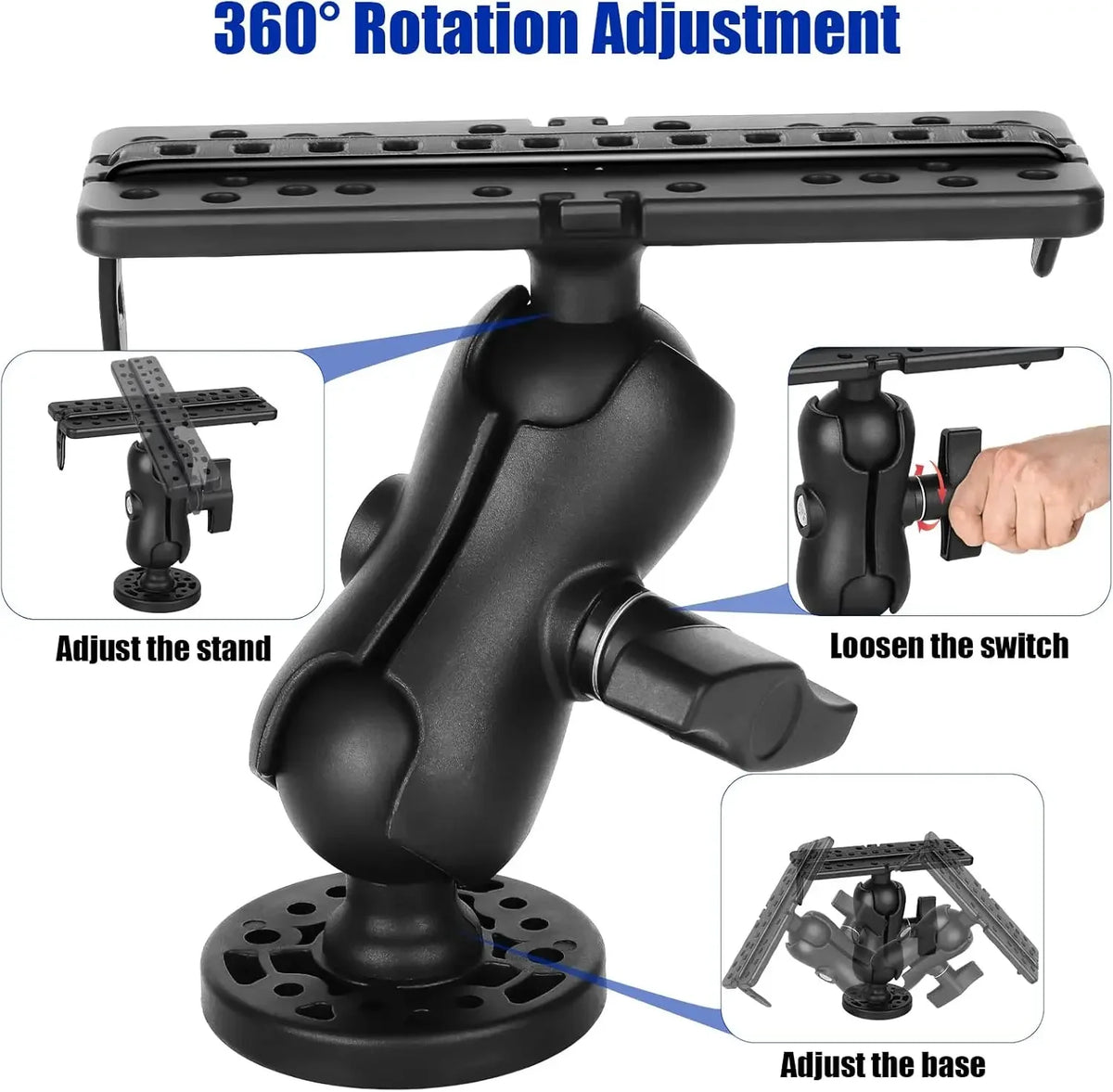 Fish Finder Mount Base GPS Navigation Fish Finder Bracket Marine Electronic Fish Finder Mount Fi - Automotive LED Light