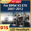 Roadsun D1S LED Headlight 6000K 30000LM HID 55W Car Bulbs Fit For BMW X5 E70 2007 2008 200