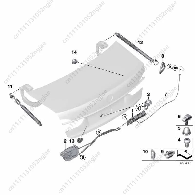 51247357109 51247357110 LH Tailgate Gas Spring Struts RH Rear Tailgate Power Lift Support  | AUTOKITSHOP