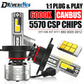 H4 H7 H11 LED Headlights CANBUS 880 H1 H3 H8 H9 9005 HB3 9006 HB4 9012 HIR2 Turbo Silent F